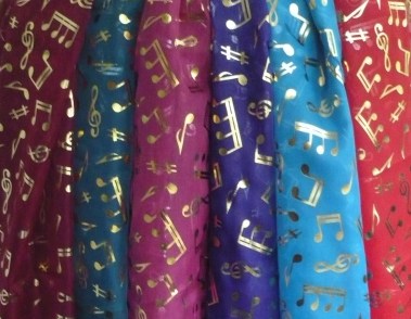 Music Note Scarf - Click Image to Close